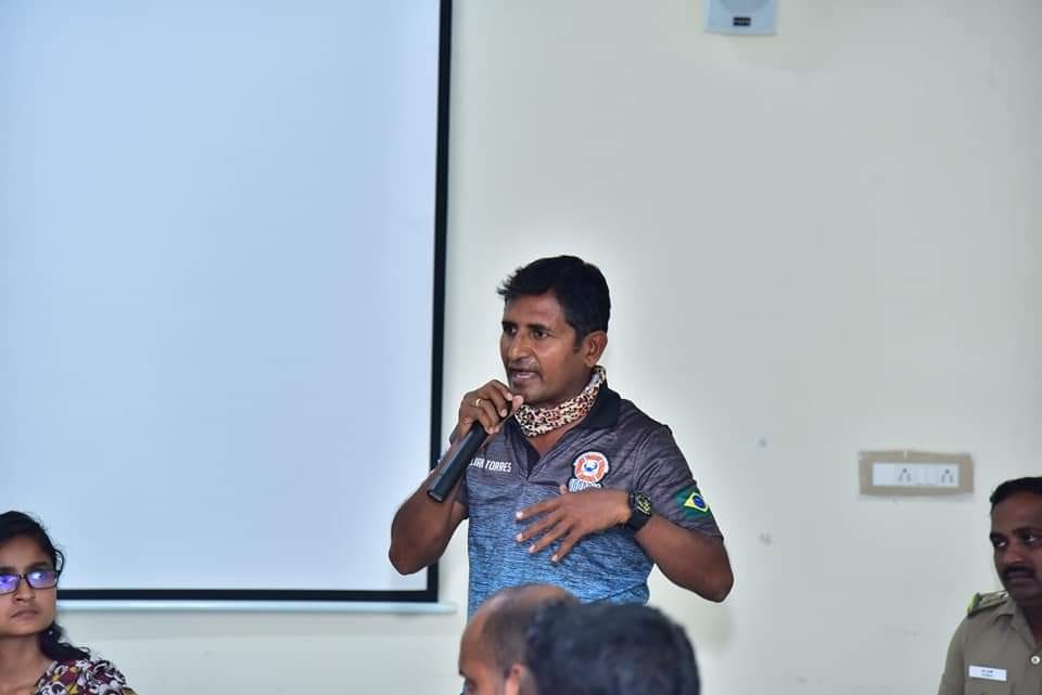 Mr Sebastian Chairman TPSOH Help & Relief committee giving his feedback